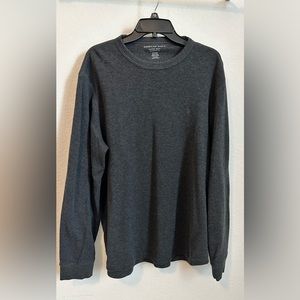American Eagle - XL Men's Super Soft, thermal, long sleeve shirt, in dark gray